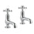 JTP Grosvenor Cross Cloakroom 2 Hole Basin Taps (Pair) - Unbeatable Bathrooms