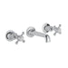JTP Grosvenor Cross 3 Hole Wall Mounted Basin Mixer Tap - Unbeatable Bathrooms