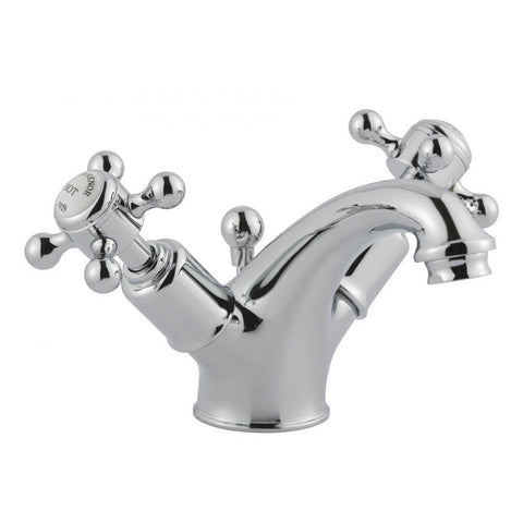 JTP Grosvenor Cross Basin Mixer Tap With Pop Up Waste - Unbeatable Bathrooms