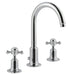 JTP Grosvenor Cross 3 Hole Basin Mixer Tap Swivel Spout - Unbeatable Bathrooms