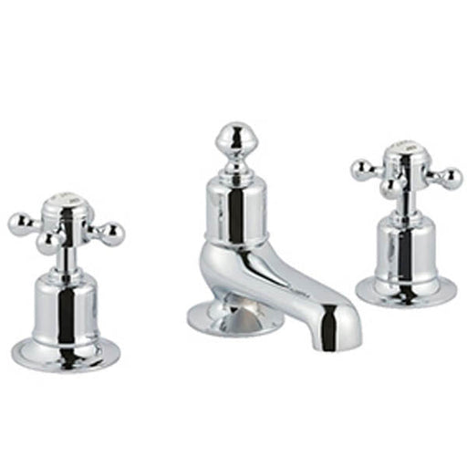 JTP Grosvenor Cross 3 Hole Basin Mixer Tap - Unbeatable Bathrooms