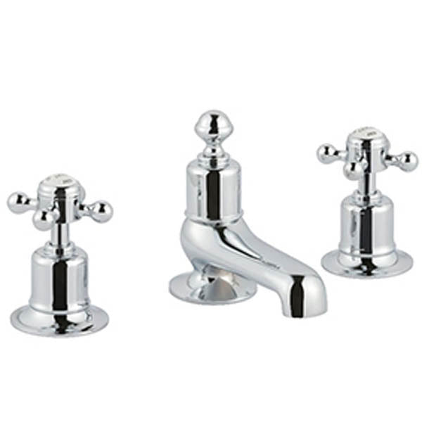 JTP Grosvenor Cross 3 Hole Basin Mixer Tap - Unbeatable Bathrooms