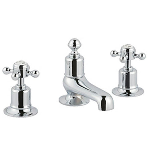 JTP Grosvenor Cross 3 Hole Basin Mixer Tap - Unbeatable Bathrooms