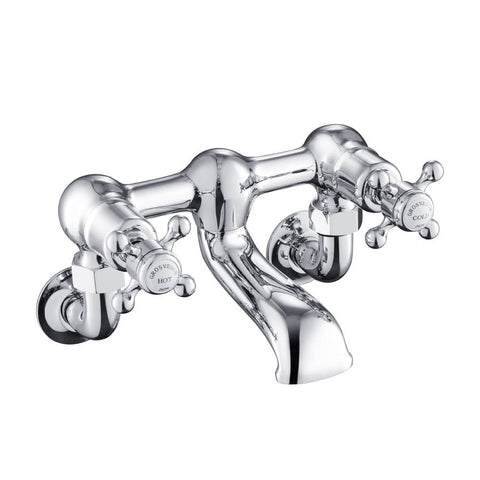 JTP Grosvenor Cross 2 Hole Wall Mounted Bath Filler Tap - Unbeatable Bathrooms