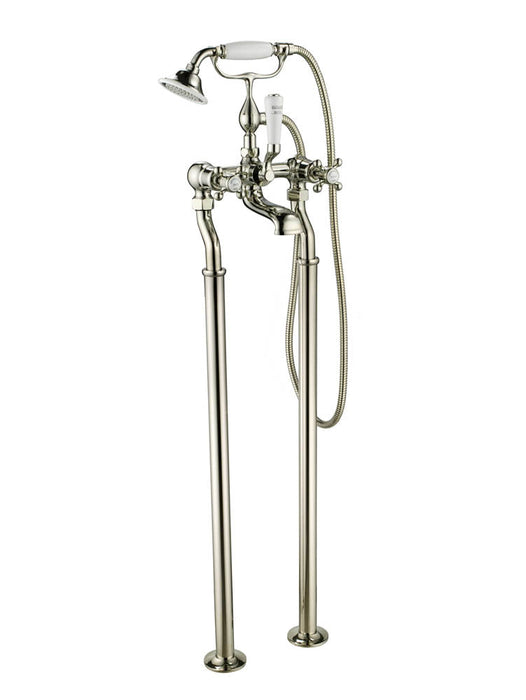 JTP Grosvenor Cross Freestanding Bath Shower Mixer with Kit - Unbeatable Bathrooms