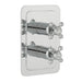 JTP Grosvenor Cross Thermostatic Concealed 1 Outlet 2 Controls Shower Valve - Unbeatable Bathrooms