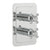 JTP Grosvenor Cross Thermostatic Concealed 1 Outlet 2 Controls Shower Valve - Unbeatable Bathrooms