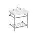Vitra Valarte 650/800/1000mm Vanity Unit - Floor Standing Chrome Frame Stand With Basin - Unbeatable Bathrooms