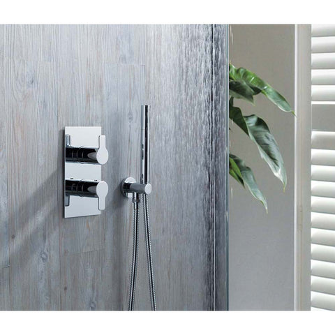 JTP Amore Thermostatic Concealed 3 Outlet 2 Controls Shower Valve - Unbeatable Bathrooms