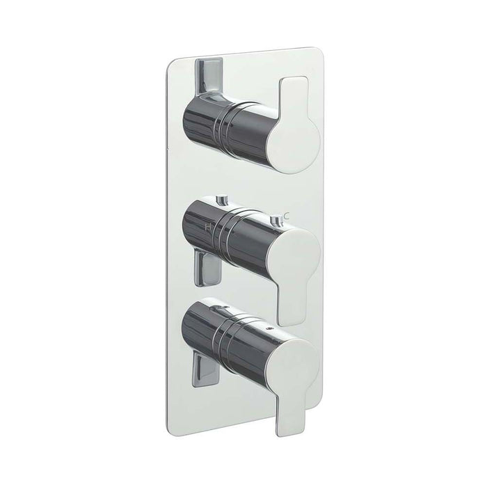 JTP Amore Thermostatic Concealed 2 Outlet 3 Controls Shower Valve - Unbeatable Bathrooms