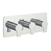 JTP Amore Thermostatic Concealed 3 Outlet 3 Controls Shower Valve Horizontal - Unbeatable Bathrooms