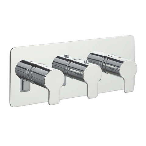 JTP Amore Thermostatic Concealed 3 Outlet 3 Controls Shower Valve Horizontal - Unbeatable Bathrooms