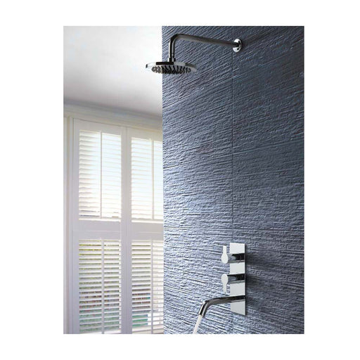JTP Amore Thermostatic Concealed 2 Outlet 2 Controls Shower Valve with Attached Spout - Unbeatable Bathrooms