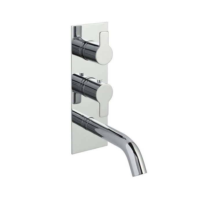 JTP Amore Thermostatic Concealed 2 Outlet 2 Controls Shower Valve with Attached Spout - Unbeatable Bathrooms