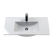 Nuie Deco 800mm Wall Hung 2 Drawer Fluted Vanity Unit & Basin - Satin Grey - Unbeatable Bathrooms