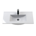Nuie Deco 800mm Wall Hung 2 Drawer Fluted Vanity Unit & Basin - Satin Anthracite - Unbeatable Bathrooms