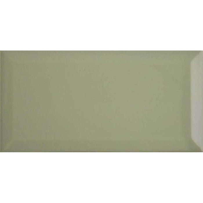 Metro 200 x 100 Bevelled Wall Tile - Sage Gloss (Per M²) - Unbeatable Bathrooms