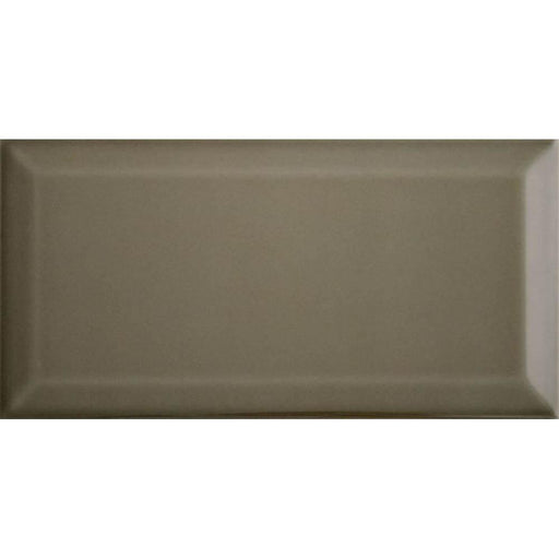 Metro 200 x 100 Bevelled Wall Tile - Dark Grey Gloss (Per M²) - Unbeatable Bathrooms
