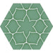 Kerala Hexagon 285 x 330mm Tile - Green (Per M²) - Unbeatable Bathrooms