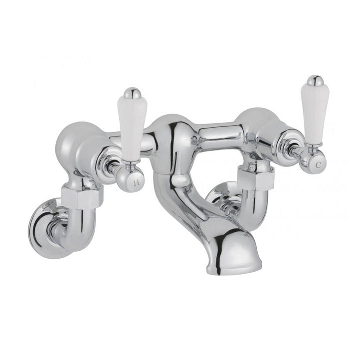 JTP Grosvenor Lever Wall Mounted 2 Hole Bath Filler Tap - Unbeatable Bathrooms