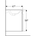 Geberit Renova Plan 129Cm Cabinet For Double Vanity Washbasin, with Two Drawers and Two Internal Drawers - Unbeatable Bathrooms