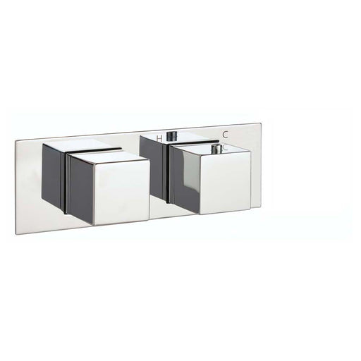 JTP Athena Slimline Horizontal Thermostatic Concealed 1 Outlet 2 Controls Shower Valve - Unbeatable Bathrooms