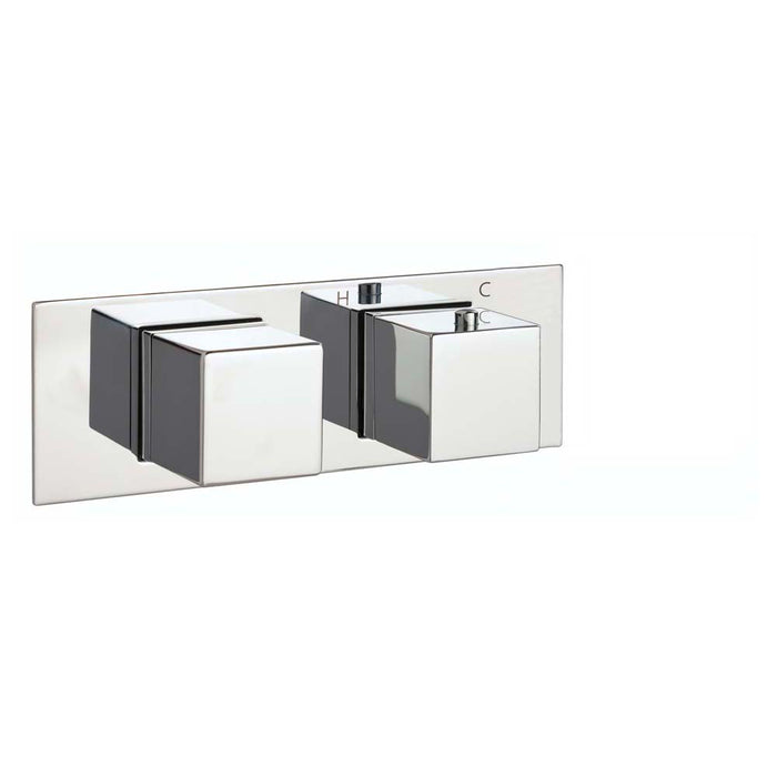 JTP Athena Slimline Horizontal Thermostatic Concealed 2 Outlet 2 Controls Shower Valve - Unbeatable Bathrooms