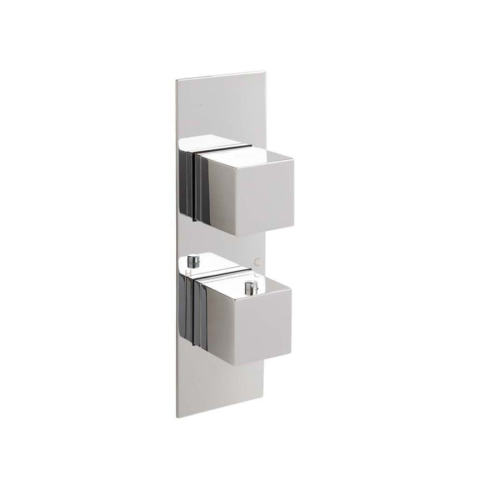 JTP Athena Slimline Thermostatic Concealed 3 Outlet 2 Controls Shower Valve - Unbeatable Bathrooms