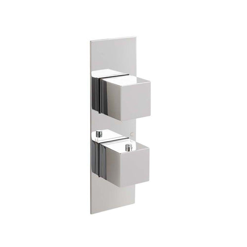 JTP Athena Slimline Thermostatic Concealed 3 Outlet 2 Controls Shower Valve - Unbeatable Bathrooms