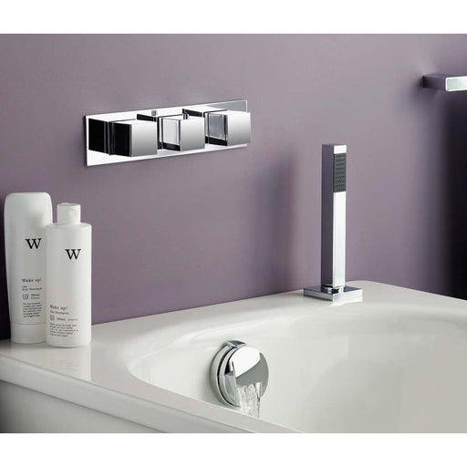 JTP Athena Slimline Thermostatic Concealed 3 Outlet 3 Controls Shower Valve Horizontal - Unbeatable Bathrooms