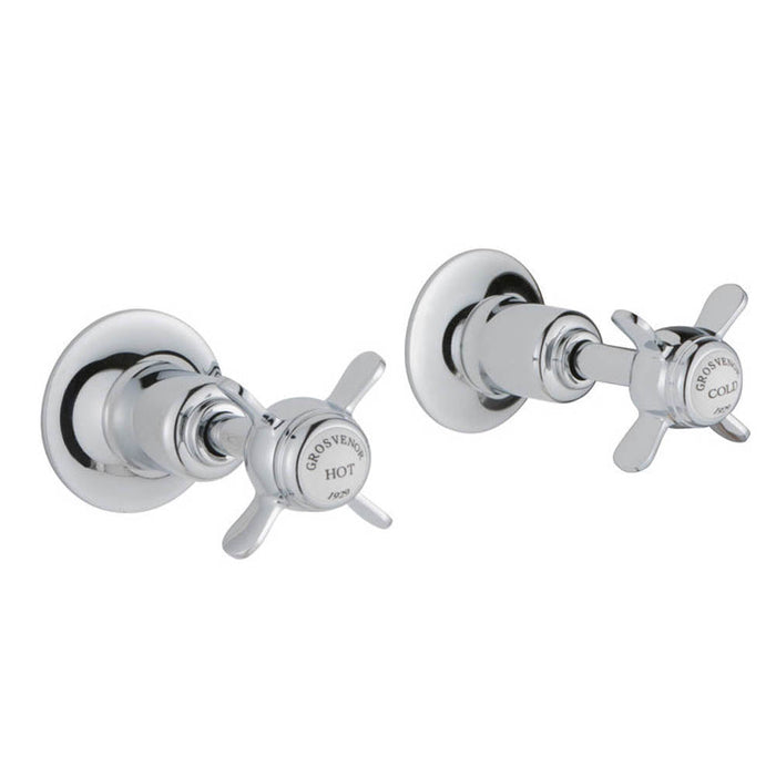 JTP Grosvenor Pinch Concealed Wall Valves (Pair) - Unbeatable Bathrooms