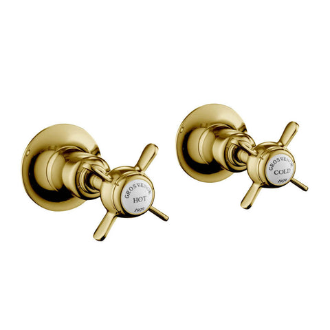 JTP Grosvenor Pinch Concealed Wall Valves (Pair) - Unbeatable Bathrooms