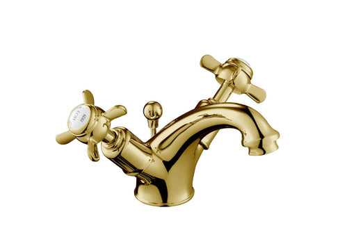 JTP Grosvenor Pinch - Basin Mixer with Puw Light Gold - Unbeatable Bathrooms