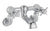 JTP Grosvenor Pinch Wall Mounted Bath Filler Nickel - Unbeatable Bathrooms