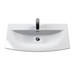 Nuie Deco 800mm Wall Hung 2 Drawer Fluted Vanity Unit & Basin - Satin Grey - Unbeatable Bathrooms