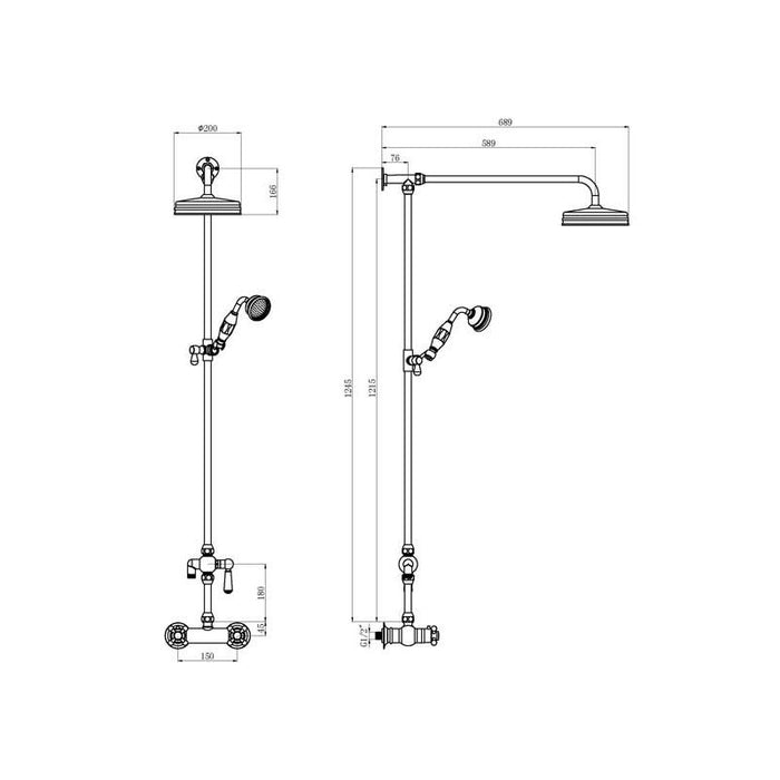 Hudson Reed Traditional Thermostatic Shower Valve & Kit - Unbeatable Bathrooms