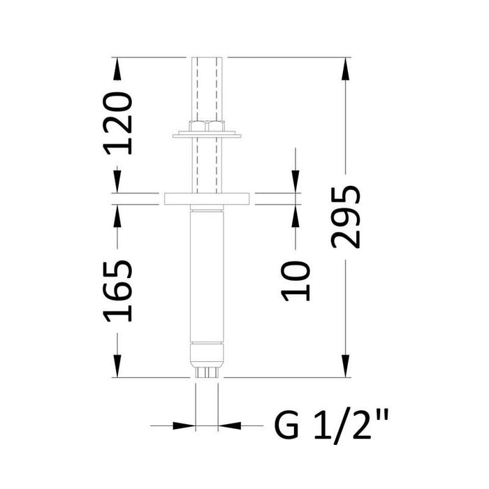 Hudson Reed Ceiling Mounted Shower Arm - Unbeatable Bathrooms