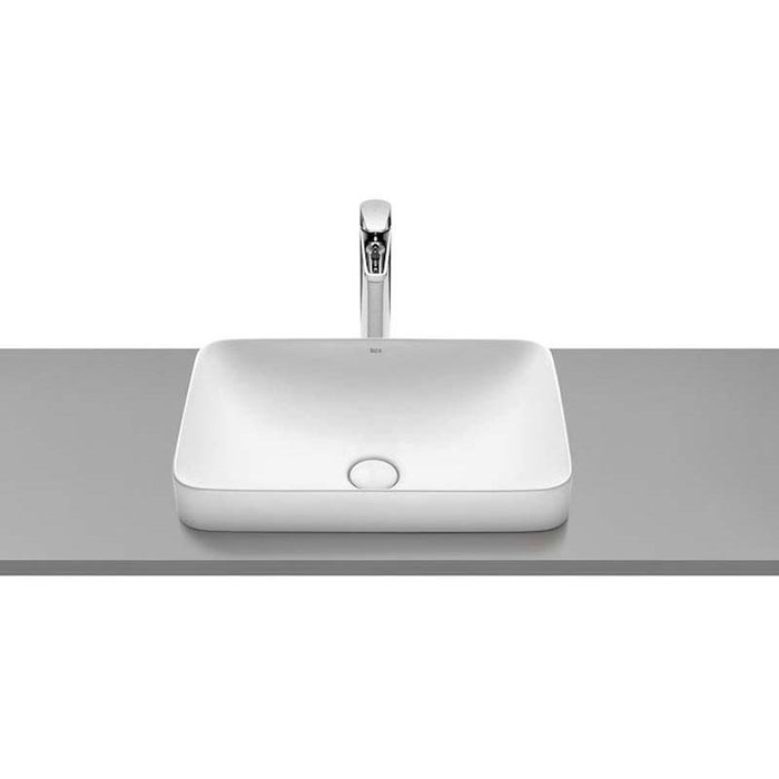 Roca Inspira Square 550mm 0TH Fineceramic® Counter Inset Basin - Unbeatable Bathrooms
