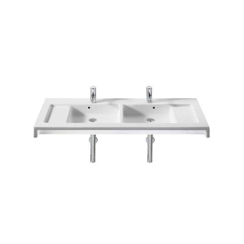 Roca Stratum-N 1300mm Double Vanity Basin Wall Hung - Unbeatable Bathrooms