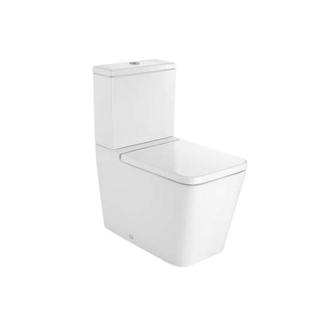 Roca Inspira Square Close Coupled Toilet with Dual Outlet (Closed Back) - Unbeatable Bathrooms