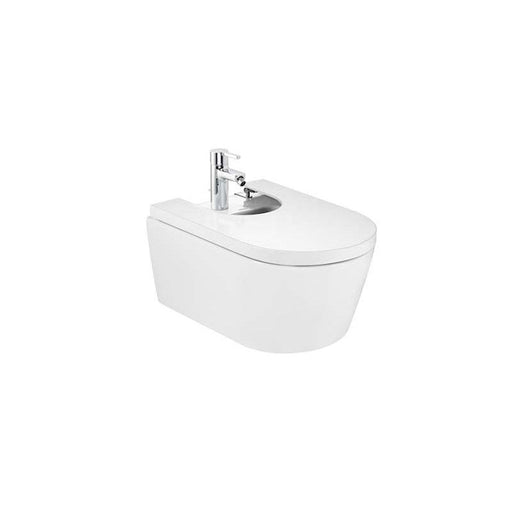 Roca Inspira Round - Vitreous China Wall-Hung Bidet - Unbeatable Bathrooms