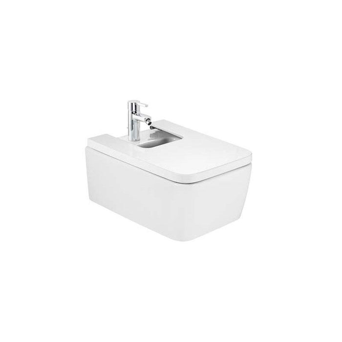 Roca Inspira Square - Vitreous China Wall-Hung Bidet - Unbeatable Bathrooms