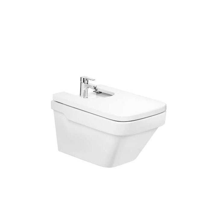 Roca Dama-N Vitreous China Wall-Hung Bidet One Taphole - Unbeatable Bathrooms