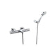 Roca T-1000 Thermostatic Wall-Mounted Bath-Shower Mixer with Diverter-Flow Regulator, Handshower, 1.70 M Flexible Hose and Wall Bracket - Unbeatable Bathrooms