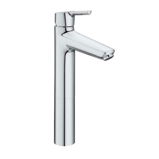 Roca Malva Smooth Body High-Neck Basin Mixer with Pop-Up Waste, Cold Start - Unbeatable Bathrooms