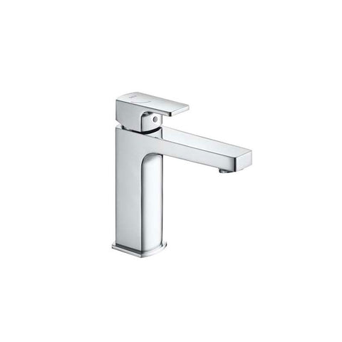 Roca L90 Compact Smooth Body Basin Mixer Mezzo with Click-Clack Pop-Up Waste, Cold Start - Unbeatable Bathrooms