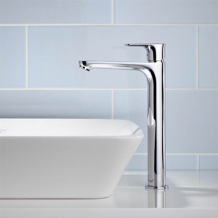 Ideal Standard Connect Air Single Lever Tall Vessel Basin Mixer - Unbeatable Bathrooms