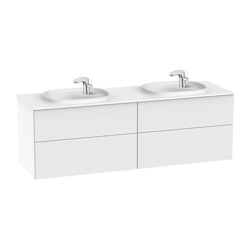 Roca Beyond 1600mm Double Vanity Unit - Wall Hung 4 Drawer Unit with Surfex Basin - Unbeatable Bathrooms