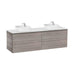 Roca Beyond 1600mm Double Vanity Unit - Wall Hung 4 Drawer Unit with Countertop Basins - Unbeatable Bathrooms