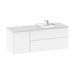 Roca Beyond 1400mm Vanity Unit - Wall Hung 2 Drawer & 1 Door Unit with In-Countertop Basin - Unbeatable Bathrooms